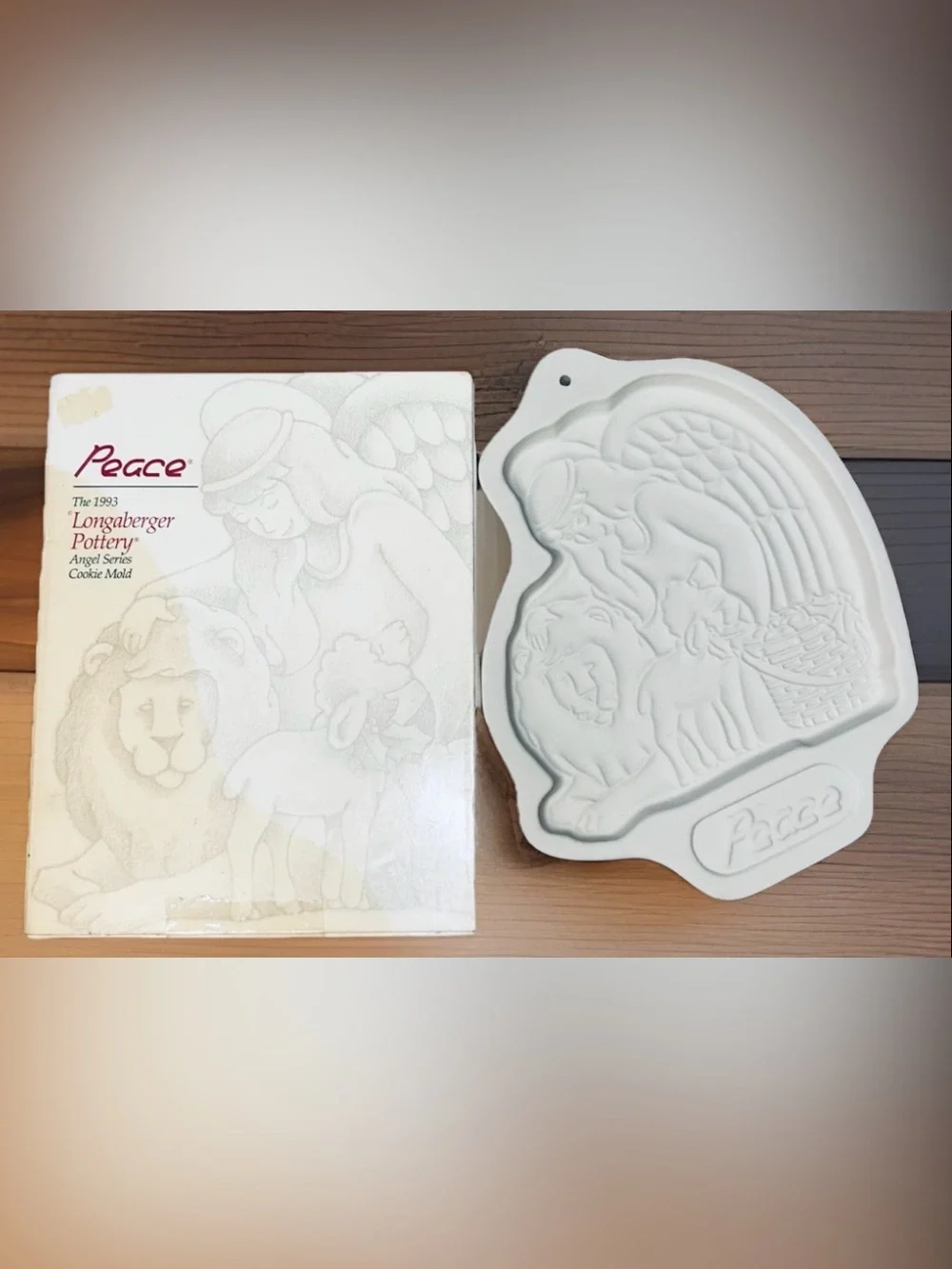 Complete Set of 3 Longaberger Peace Joy Snow Friends Cookie Molds 1993-97 Boxed